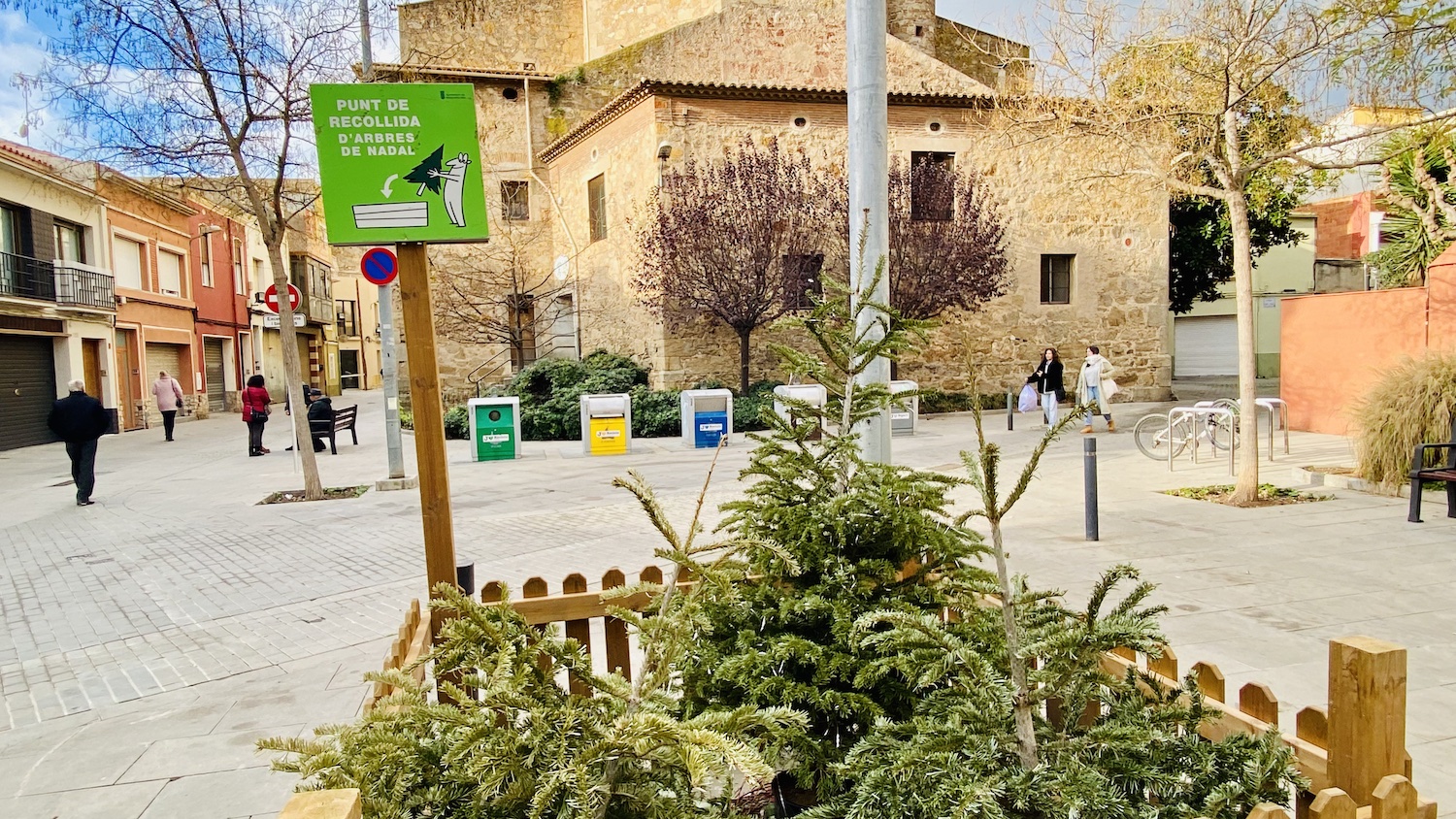 Punts de recollida d'arbres de Nadal, fins al 15 de gener