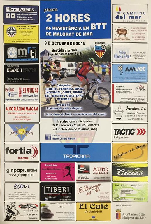Malgrat acull les 1es Dues Hores de Resistència en BTT, aquest dissabte