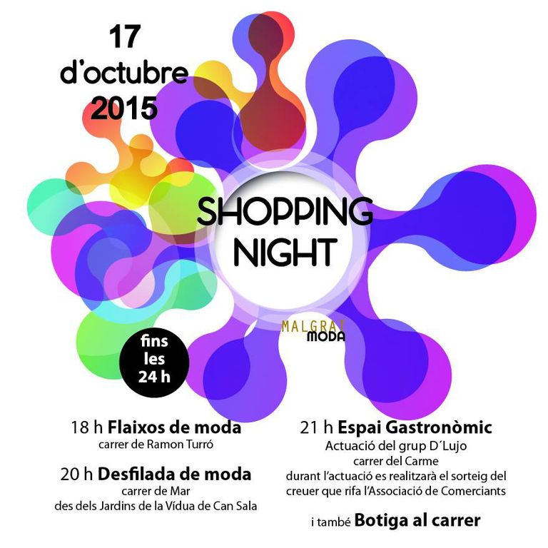 1r Shopping Night a Malgrat, demà dissabte amb moda, gastronomia i música