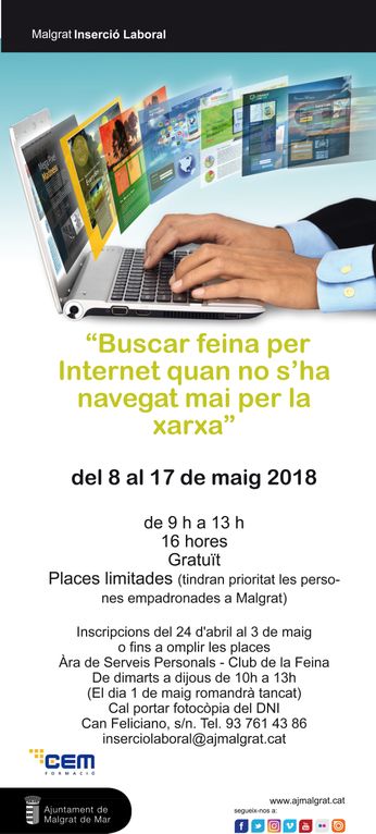 Curs per trobar feina per Internet per a persones sense experiència a la xarxa