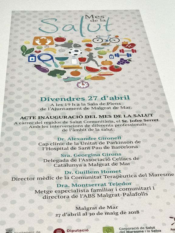 Tret de sortida als actes del Mes de la Salut, avui divendres 