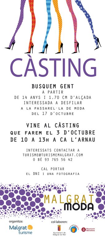 La regidoria de Turisme i Comerç busca models per fer una desfilada 