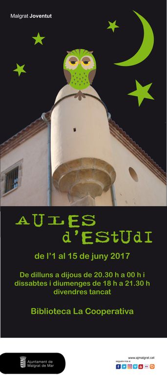 La Biblioteca obrirà vespres i nits com a Aules d'Estudi des d'avui i fins el 15 de juny