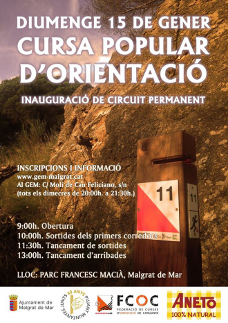 Malgrat inaugura el circuit permanent d'orientació amb una cursa, aquest diumenge 