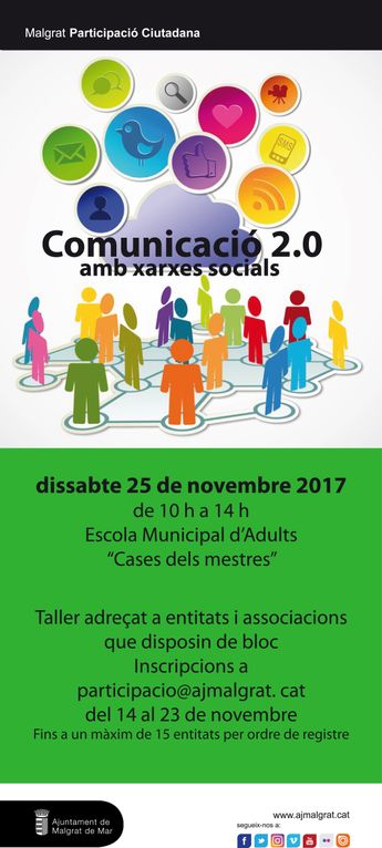 Taller formatius sobre les xarxes socials, adreçat a entitats i associacions