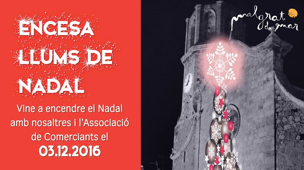 Encesa de llums amb un vídeo mapping a la façana de l'Església, demà dissabte