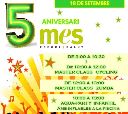 El MES Malgrat celebra el 5è aniversari amb cycling, zumba i inflables aquest diumenge