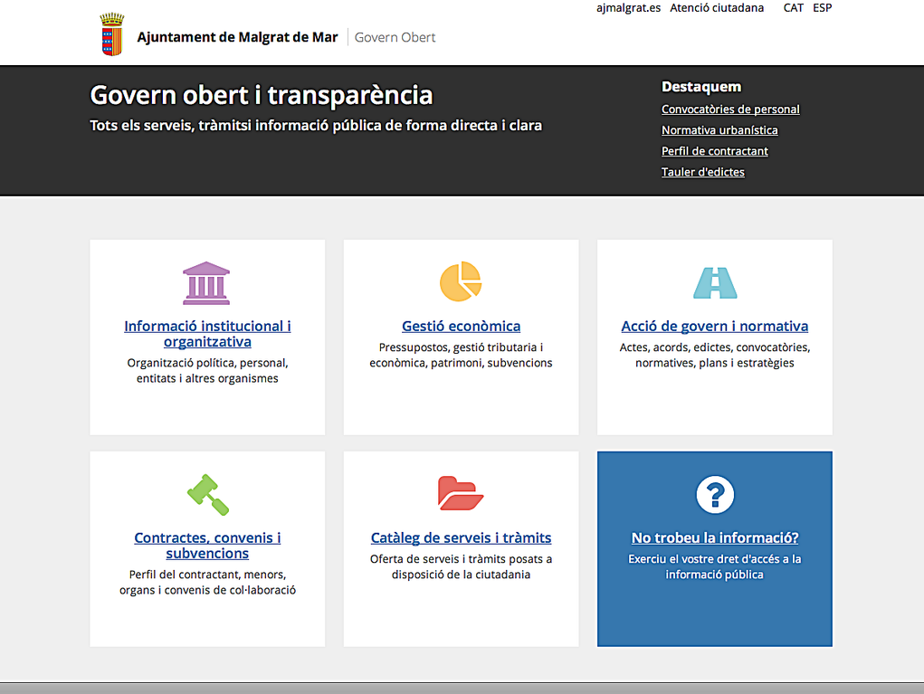 L'Ajuntament posa en marxa el Portal de Transparència