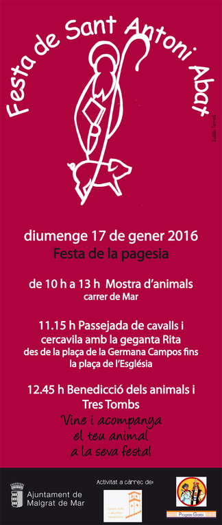 Una Mostra d'Animals, la principal novetat de la festa de Sant Antoni Abat d'aquest diumenge