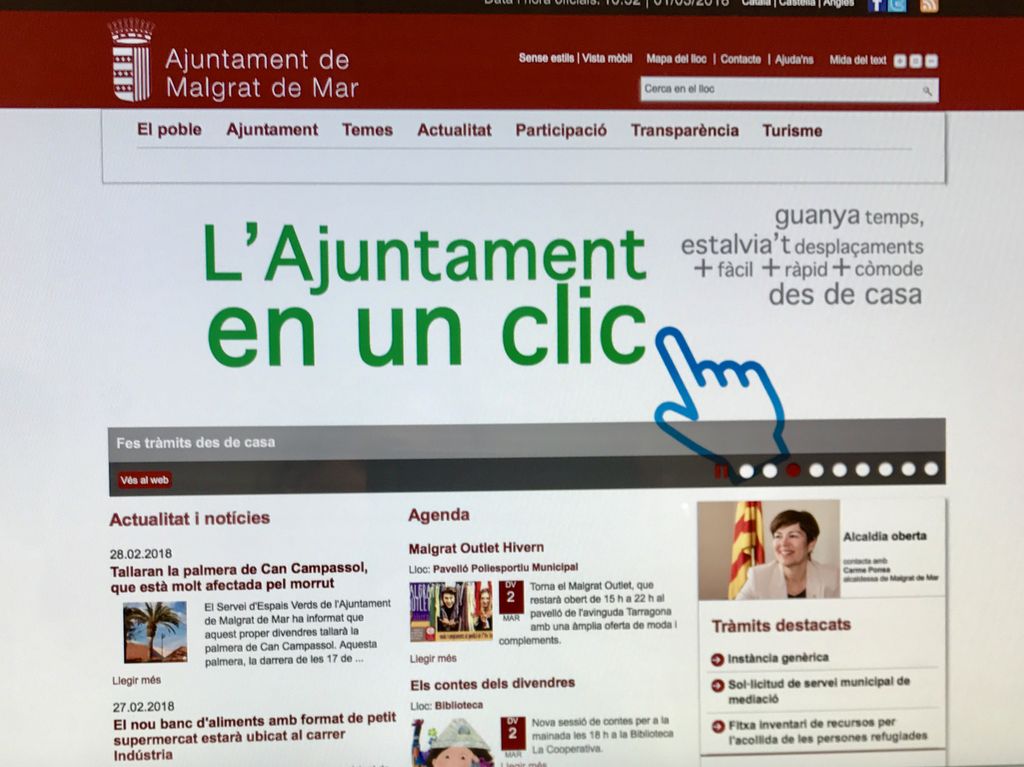 L'Ajuntament va rebre 698 instàncies electròniques l'any passat, prop d'un 600% més que l'anterior