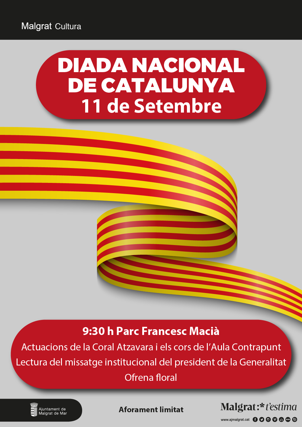 Els actes de la Diada Nacional de Catalunya es traslladen al Parc Francesc Macià per garantir les mesures de seguretat davant la Covid-19