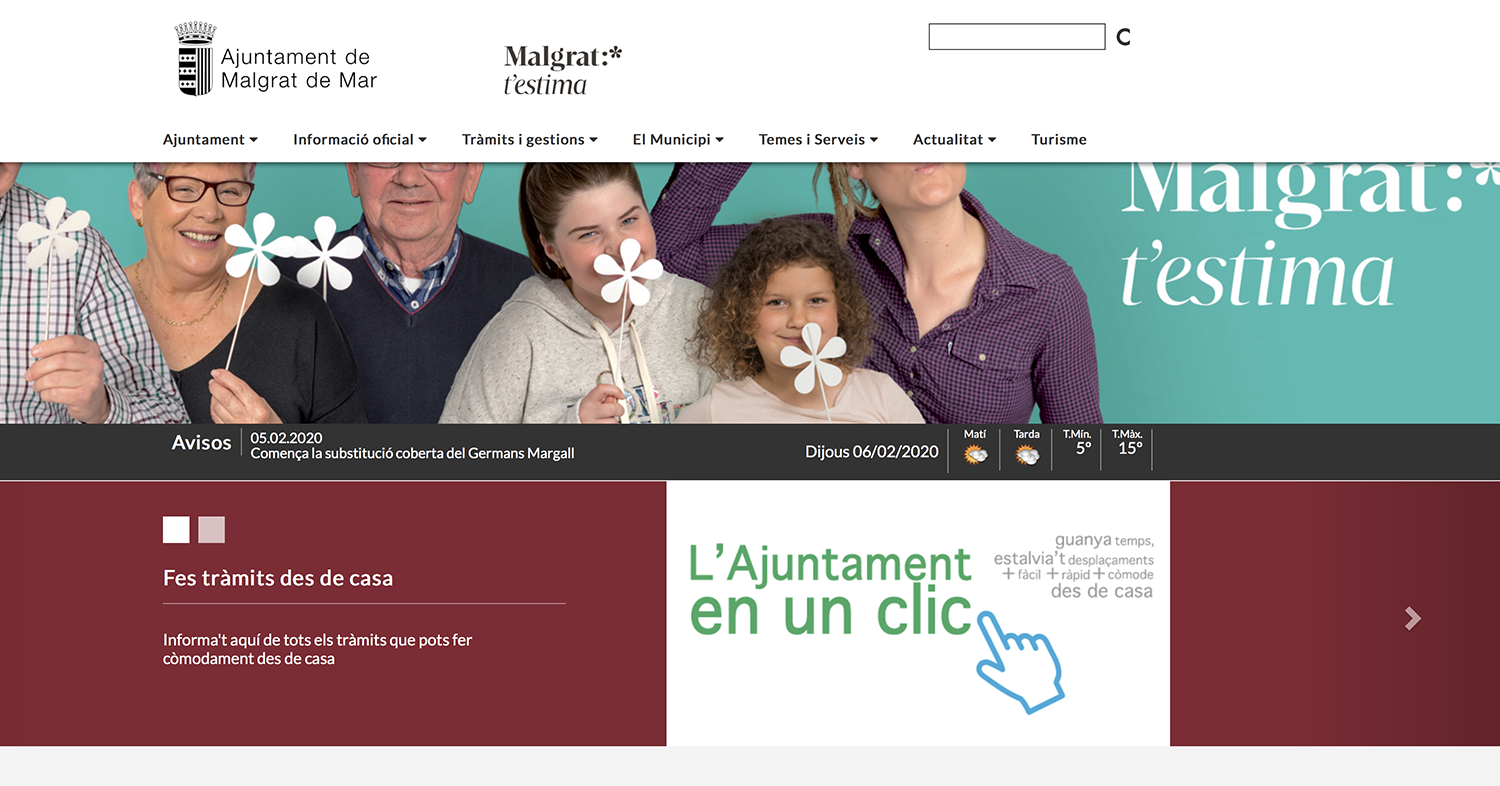 L'Ajuntament estrena nova versió del web municipal