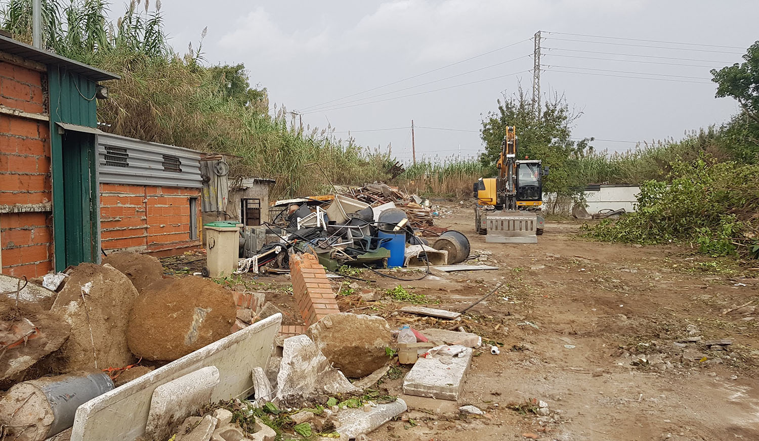 Imatge de les obres al camp de tir: Foto: ACA.