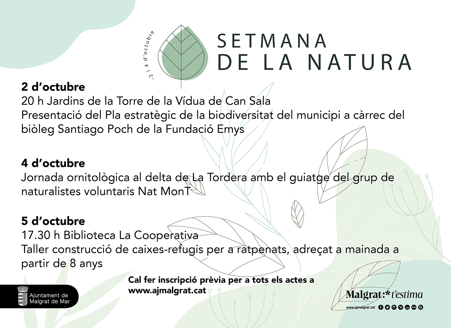 Els actes de la Setmana de la Natura s'inicien avui divendres