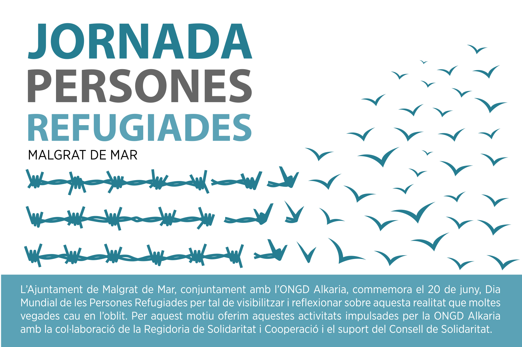 Imatge de les jornades solidàries amb les persones refugiades. Foto: AjMalgrat.