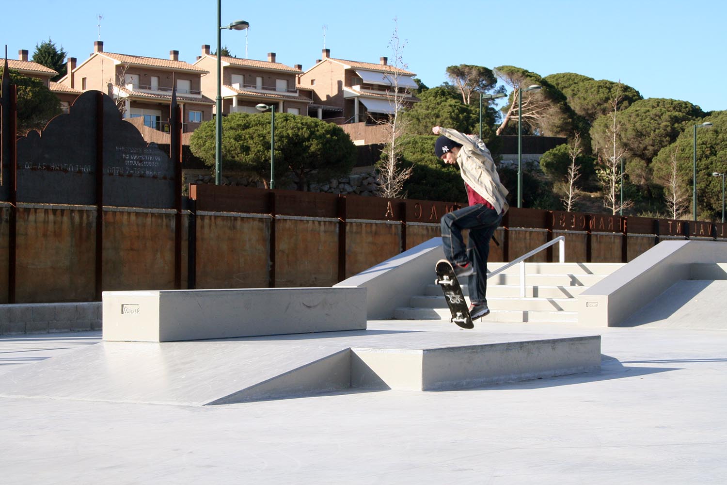Imatge d'arxiu de la zona de skate del Parc Francesc Macià. Foto: AjMalgrat.