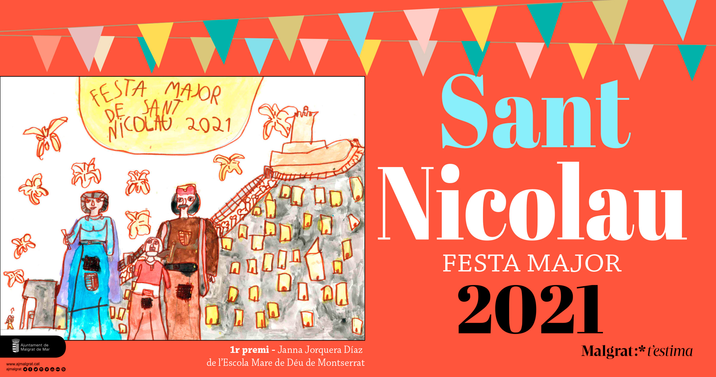 El cartell de Sant Nicolau 2021. Foto: AjMalgrat.