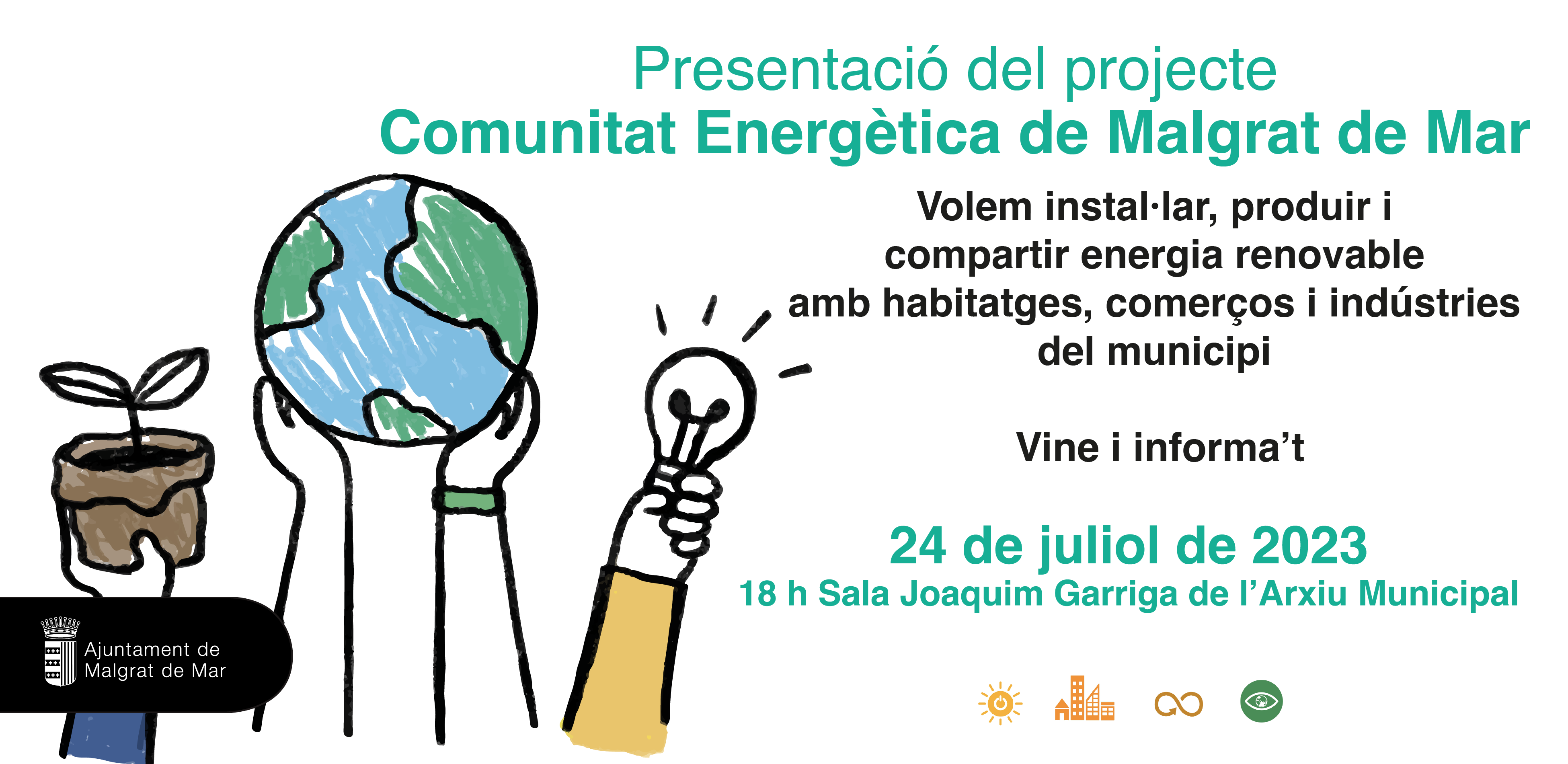 Reunió informativa sobre la creació d'una comunitat energètica a Malgrat, aquesta tarda