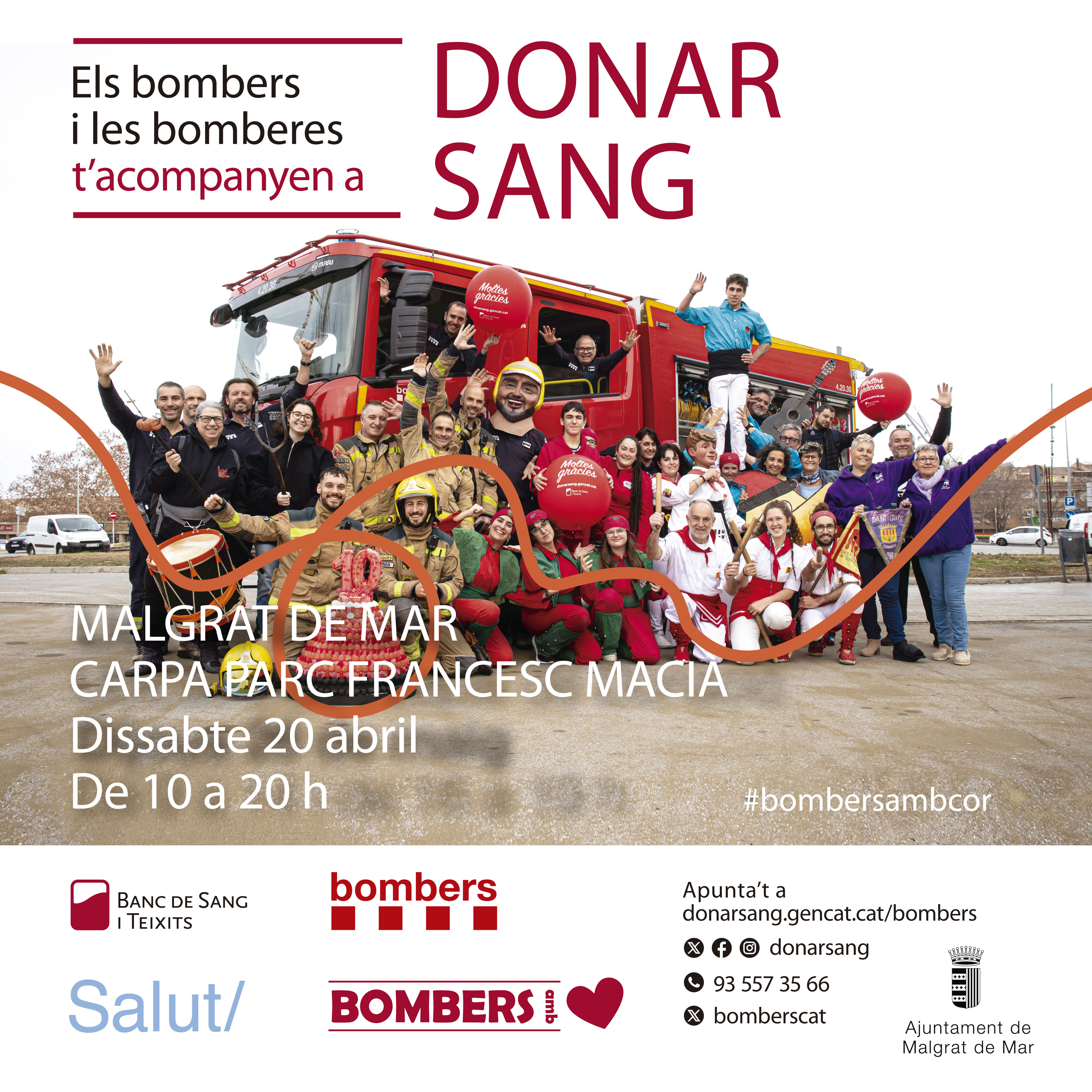 Campanya Bombers Voluntaris de donació de sang