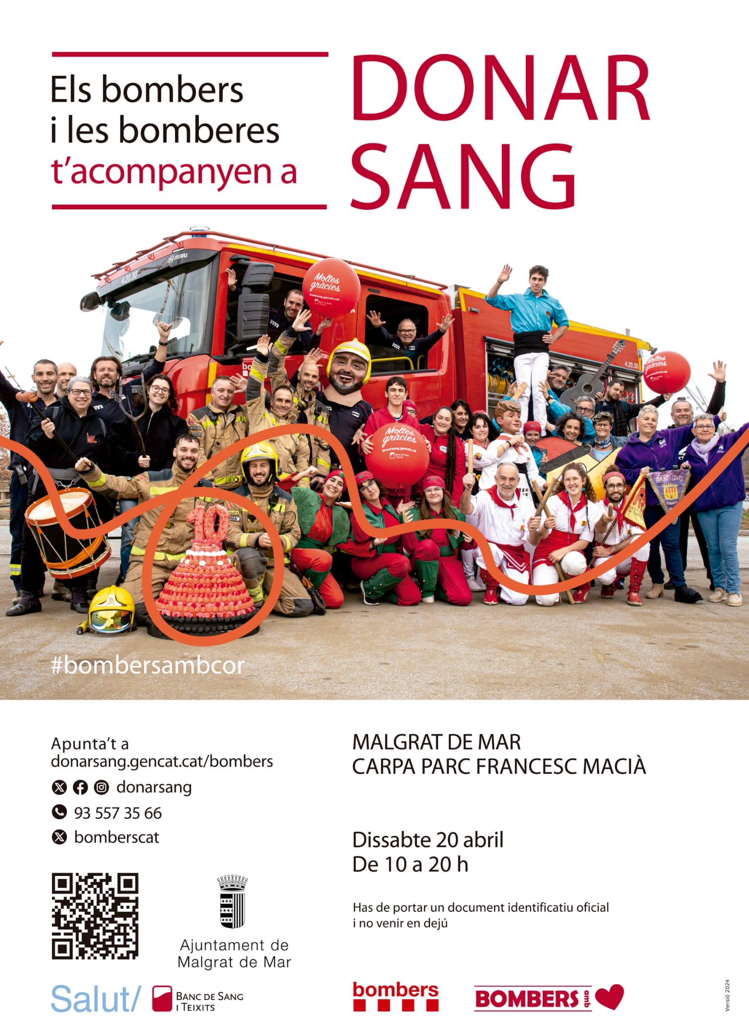 La campanya de donació de sang dels bombers, aquest dissabte al Parc Francesc Macià 