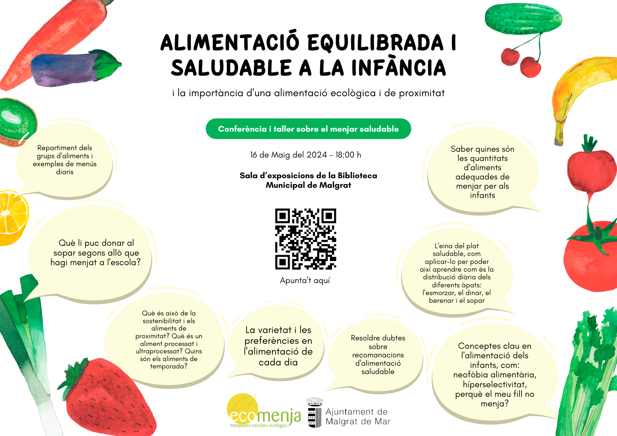 Xerrada sobre alimentació saludable a la infància