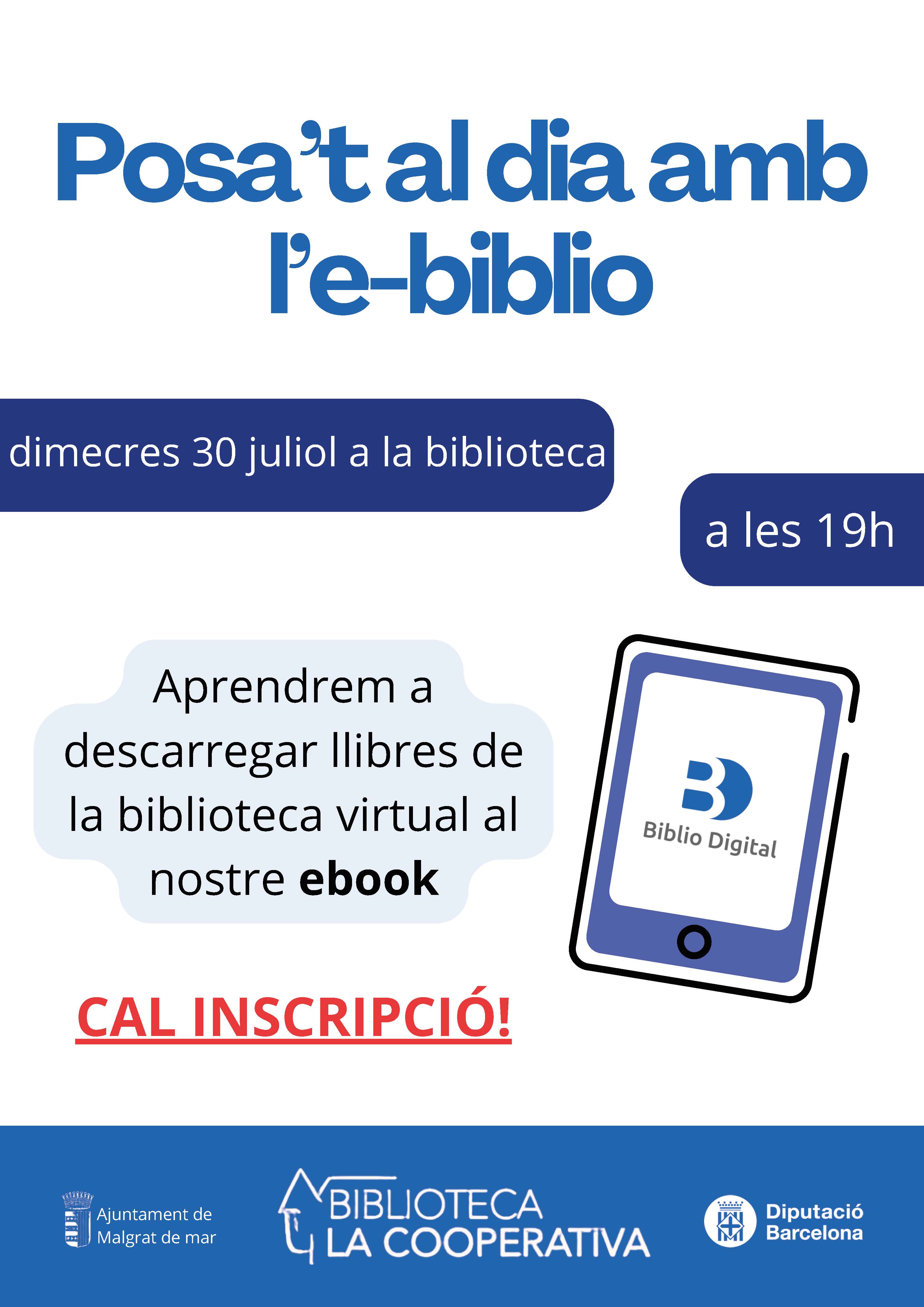 Posa't al dia amb l'e-biblio