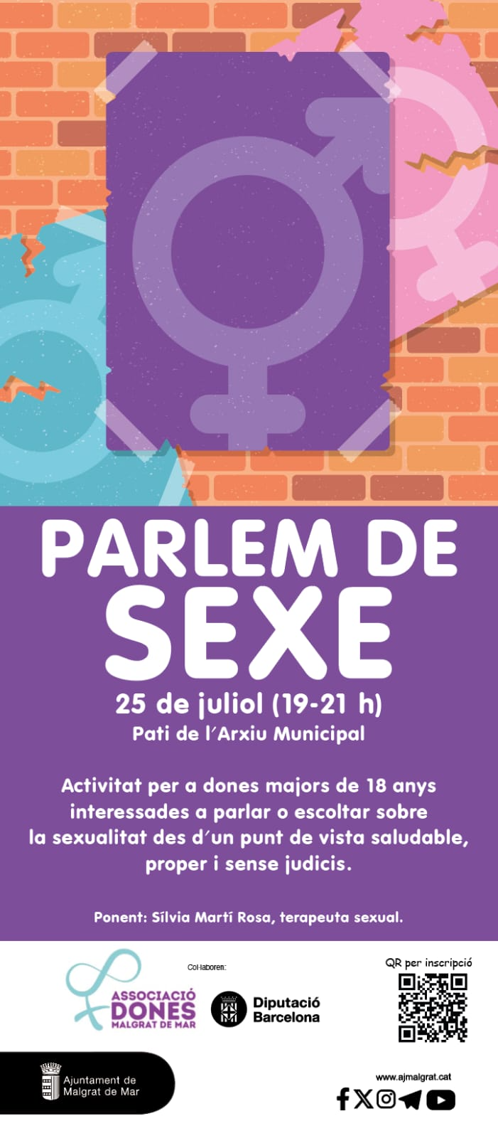 Taller de sexualitat, el 25 de juliol als Jardins de la Vídua de Can Sala 